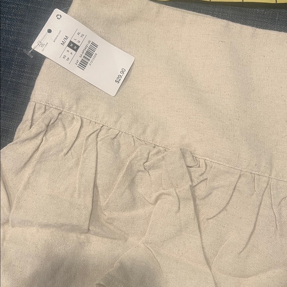 Linen Beige Ruffled Skirt - Picture 2 of 5